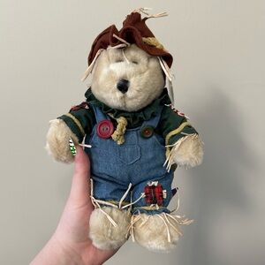 Starbucks (NWT) vintage 16th edition scarecrow Bearista plush teddy bear